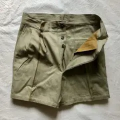 1970s 実物 未使用 デッドストック イタリア軍 チノショートパンツ G