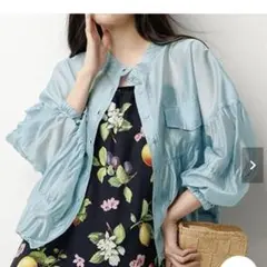 新品タグ付き　シアー素材　ライトブルゾン