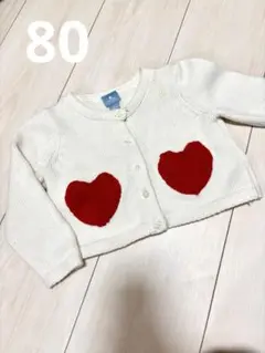 baby Gap 80 ホワイトハートニット　セーター