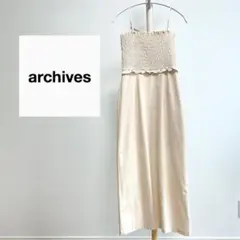 高美品　archives キャミワンピース　ロング　ギャザー　美シルエット
