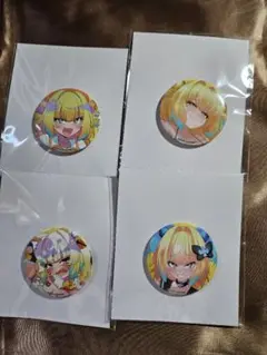 パイン　ボンバーガール　コナミプレミアムくじ　缶バッジ　4つセット