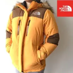 【ファー付きバルトロ◇】ノースフェイス ダウンジャケット 黄 レディースLサイズ