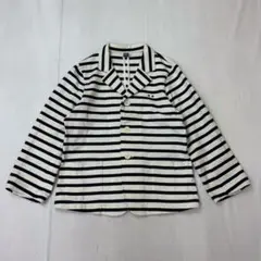 HELLY HANSEN へリーハンセン ボーダー薄手ジャケット 紺×白 L
