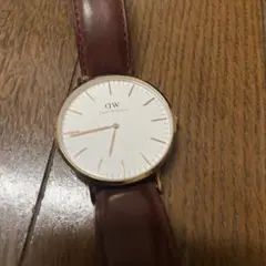 Daniel Wellington アナログ時計 ホワイト/ブラウン