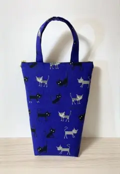 【期間限定SALE】ハンドメイド　保冷ポーチ　ペットボトルケース　ココランド　青