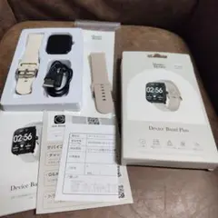 【動作確認済】スリーコインズ/3COINS スマートウォッチ　新品バンド付