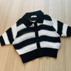 WEGO 襟付きメッシュニットショートカーデ