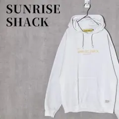 SUNRISE SHACK　オーバーサイズ　長袖パーカー　ロゴ　裏起毛　男女兼用