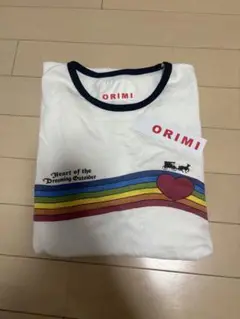 ORIMI ハートと虹のストライプ Tシャツ