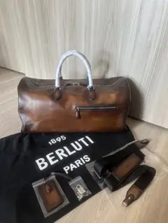 【G63】　Berluti  レザーボストンバッグ 希少 Berluti ベルルッティ レザーボストンバッグ パティーヌ 袋
