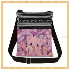【新品】くま　パープル　サコッシュ　ショルダーバッグ　おでかけ　旅行