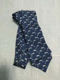 HERMES イルカデザイン ネクタイ