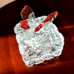 小物入れ ガラス 蝶々