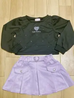 美品　バースデイ　女の子　長袖　スカパン　120