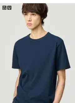 2023年モデル　UNIQLOクルーネックTシャツ　Мサイズ　ネイビー