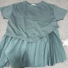 BEAMS グリーン 半袖チュニック