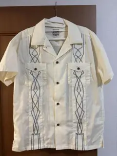 HOUSTON ヒューストン 刺繍デザインシャツ キューバシャツ オープンカラー