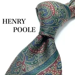 【極美品】HENRY POOLE ネクタイ 新品同様 ペイズリー エスニック