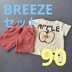 BREEZE リンゴプリント Tシャツとショートパンツセット サイズ90