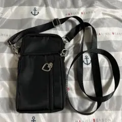 ブラック スマホショルダーバッグ