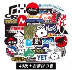 パタゴニア アウトドア キャンプ 防水ステッカー40枚