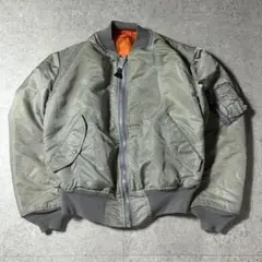 Alpha ma1 シルバー グレー M USA製 80s