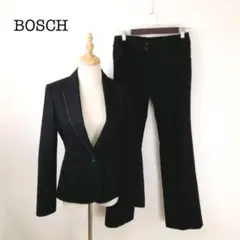 BOSCH ボッシュ 38 38 パンツスーツ セットアップ カシミヤ混 黒