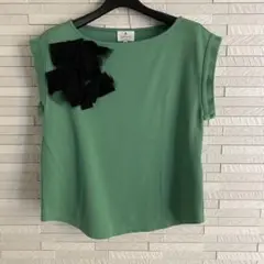 LANVIN en Bleu グリーン 半袖トップス 38