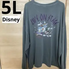 Disney ディズニー　ミッキー　ドナルド　グーフィ　トレーナー　5L グレー