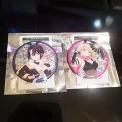 にんころ　缶バッジ　黒　百合子　セット