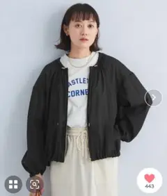 グリーンレーベルリラクシング　ノーカラーブルゾン