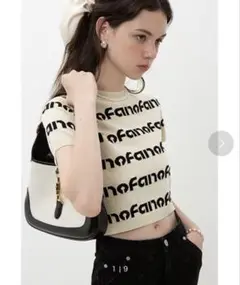 fano studios クロップド ニット tシャツ トップス