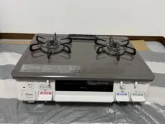 パロマ ガステーブルコンロ ブラウン ゴムホース付き 超美品