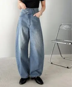 classicalelf アシメウエストカーブデニムパンツ