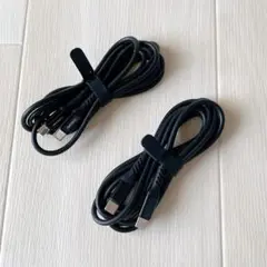 2本セット USB C/ Type C to Type C ケーブル 2m 黒