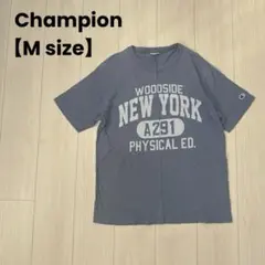 チャンピオン　Tシャツ　半袖　M メンズ　綿100% ブルー　夏　カジュアル