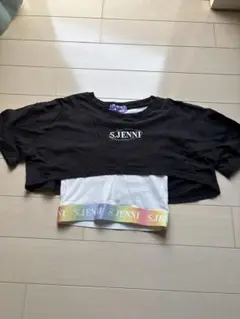 S.JENNI クロップドTシャツ 150サイズ ブラック/ホワイト