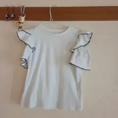 フリル袖 ホワイト Tシャツ 150