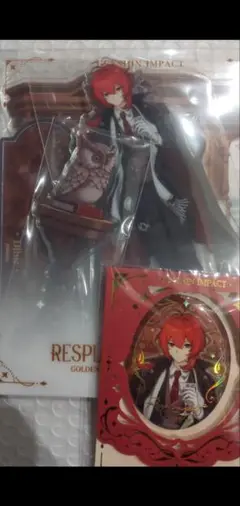 原神　ディルック　璀夜華宴　アクスタ&缶バッジ