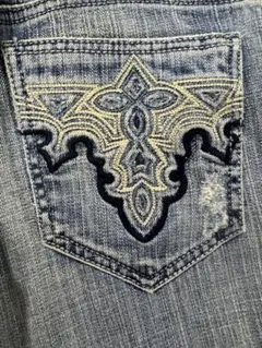 ANTIKDENIM 刺繍　フレア　デニム　ジーンズ