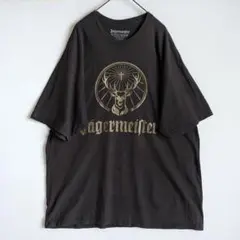 Lサイズ　ボックスシルエット　イエガーマイスター　tシャツ　フェイド　ビッグロゴ