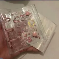 サンリオ　キティ　クリアシール帳　透明　シール帳　ボンボンドロップ　ピンク　tj