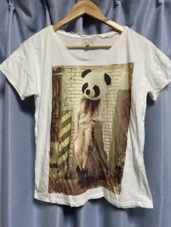 ZARA パンダヘッドプリント Tシャツ 半袖
