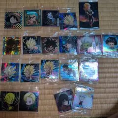 ウエハースシール（ワンピース、ドラゴンボール、おまけにシルバ、庵歌姫、18号）