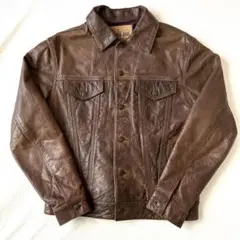 00’s オールド gap レザー トラッカージャケット 3rd OLDGAP