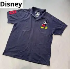 Disney ディズニー　ミッキー ポロシャツ 5L 大きいサイズ　ネイビー