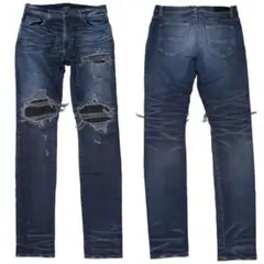 【新品タグ付】 AMIRI MX1 Ultrasuede スキニーデニム W29 AMIRI MX1 Ultrasuede ジーンズ | ブルー | FARFETCH JP