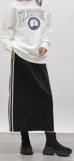 LAKOLE トラックタイトスカート　黒M ラコレ