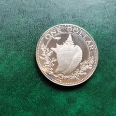 イギリス(バハマ) 1ドル　プルーフ銀貨　1974年 イギリス(バハマ) 1ドル プルーフ銀貨 1974年 貨幣、通貨