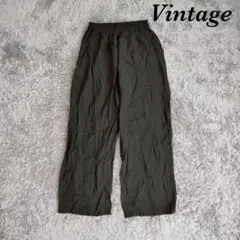 ヴィンテージ リラックス カジュアル パンツ ワイド 薄手 ウエストゴム